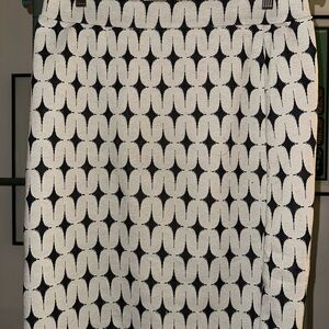 Renee C. Black and White Geometric Pencil Skirt